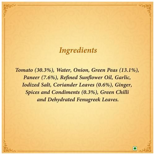 Kitchens Of India Matar Paneer - Ready To Eat Indian Dish, 285 g Carton-4.webp